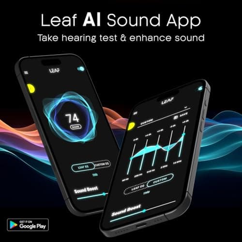 Leaf Buds X614 True Wireless ANC in Ear Earbuds with Ai Sound App,Active Noise Cancellation,Transparency Mode,30H Playtime,Quad Mic Enc,40Ms Low Latency,13Mm Driver,Ipx5,Bluetooth V5.3(Pure White) 3