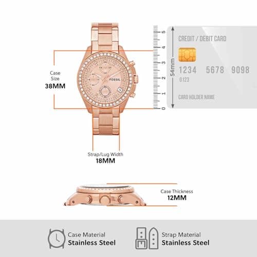 Fossil Decker Rose Gold Watch ES3352 4