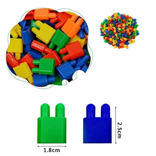 200 PCS Bullet Building Blocks Toy for Kids 3-10 Years | Multicolor Plastic Puzzle Construction Set | Early Education Learning Toy | Creative Building Blocks for Boys & Girls 5