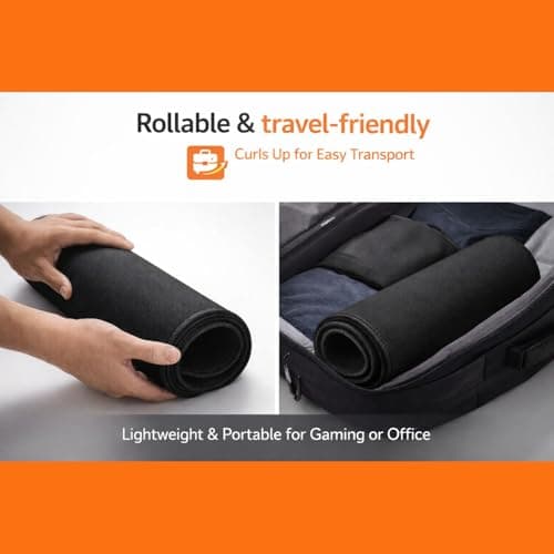 Luxury Black & Gold Marble Extended Mouse Pad Desk Mat (11 x 23 Inches) – Large Gaming Mouse Pad with Non-Slip Rubber Base, Smooth Control Surface for Office, Laptop & PC 5