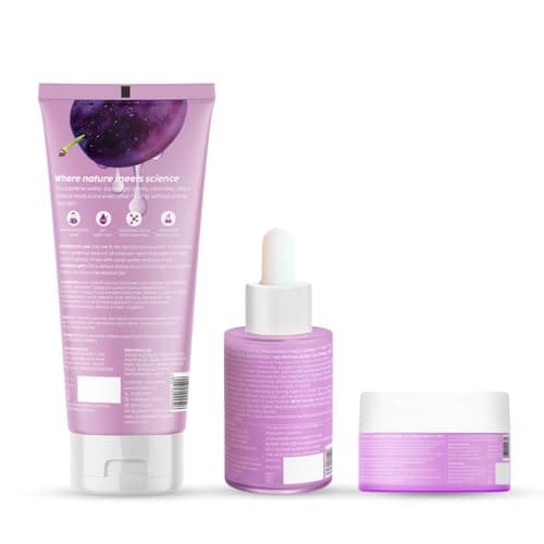 PLIX THE PLANT FIX Jamun Cleanser & 10% Niacinamide Acid Serum With Smoothie Moisturizer Combo l Detoxifies The Skin l Reduces Acne Marks l Fades Blemishes l All Skin Types 2