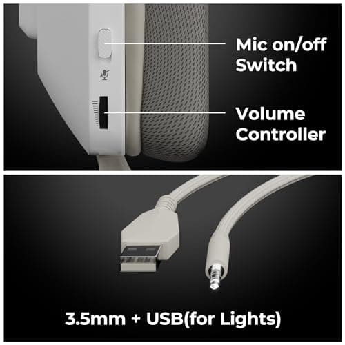 ZEBRONICS Havoc Premium Gaming Headphone with Dolby Atmos Subscription, 50mm Neodymium Drivers, Extra Soft Ear Cushion, Suspension Headband,Braided Cable (White) 6