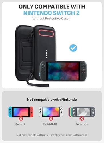 mumba Carrying Case for Nintendo Switch 2 2025, [Mini Version] Travel Case with 10 Game Cartridge Slot Portable Bag Protective Carry Handbag Pouch Shell Accessories [Portable & Lightweight] 2