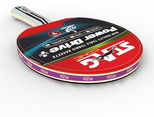Stag Iconic Power Drive Plus Table Tennis Racquet Intermediate ITTF Approved Rubber (Multicolor) 3