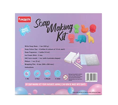 Handycrafts Funskool Soap Making Kit, 6 Different Shapes, DIY Kit, Art and Craft Set for Kids, Learning, Fun & Engaging Activity for Childrens, Multicolour, Gift Set for Kids, Age 5+ Years 3