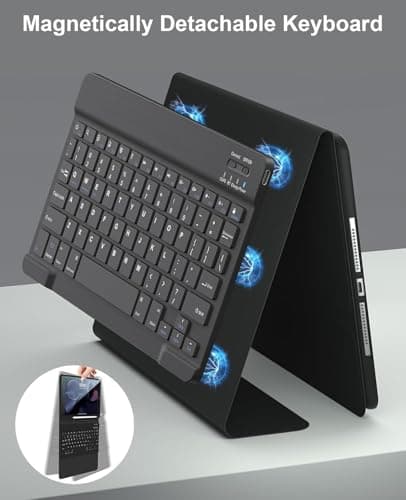 RTSY Keyboard Case for Samsung Galaxy Tab S11 (11 Inch) Model SM-X730 & SM-X736B with S Pen Holder, Slim Stand Cover Detachable Wireless Bluetooth Keyboard, Black 2