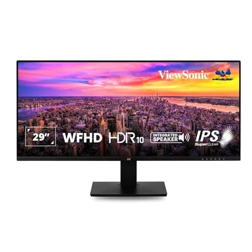 ViewSonic VA2932-MHD 73.66 Cm (29") Ultra-Wide Monitor | IPS | WFHD | HDR10 | Adaptive Sync | sRGB -120% | 21:9 Ratio| Eye Care |DCR 80M:1 | Speaker |3Side Bezel Less | HDMIx2,DP.
