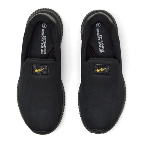 Campus Men's OXYFIT (N) Walking Shoes BLK/Gold - 7UK/India 5