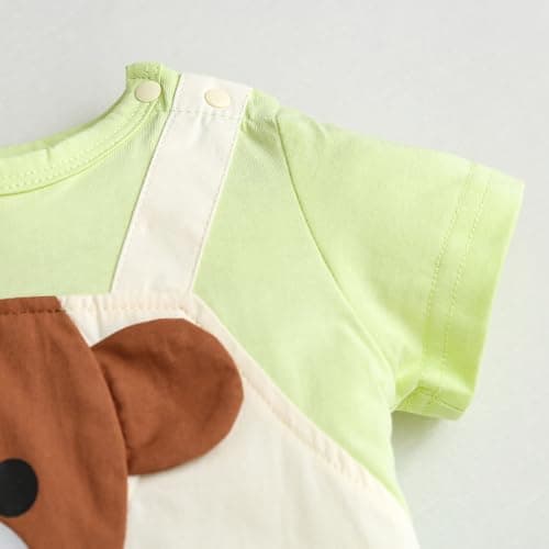 Hopscotch Baby Unisex Animal Print Short Sleeves Cream Rompers For Ages (9-12 Months) 4