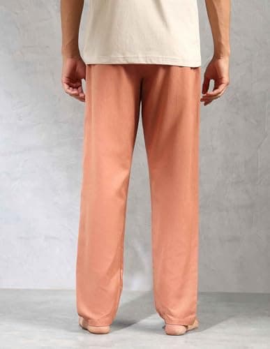 U.S. POLO ASSN.. Mens OELP8 Relaxed Fit Cotton Linen Lounge Pants(OELP8-PL_Caramel Café_2XL) 4