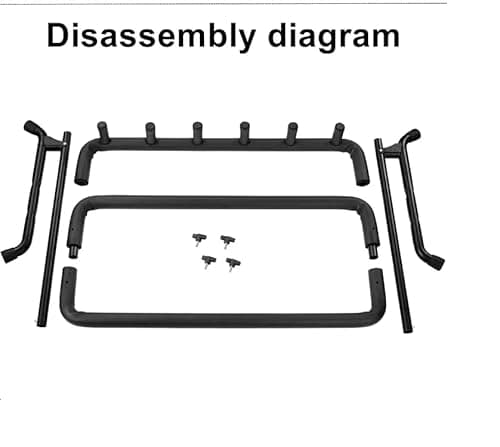 TechnoBuyers Guitar Rack Floor Mount Floating Shelves Stand 5 Holder Foldable Universal Classical Acoustic, Electric, Bass Metal With Soft Foam 4