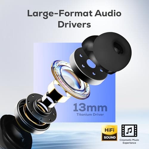 truke New Launch Mega 12 True Wireless in Ear Earbuds W/ 24-Bit Spatial Audio, Premium Leather Textured Design, 70H Playtime Fast Charge Buds, 13mm Drivers TWS, Low Latency, ENC (Ash Black) 4