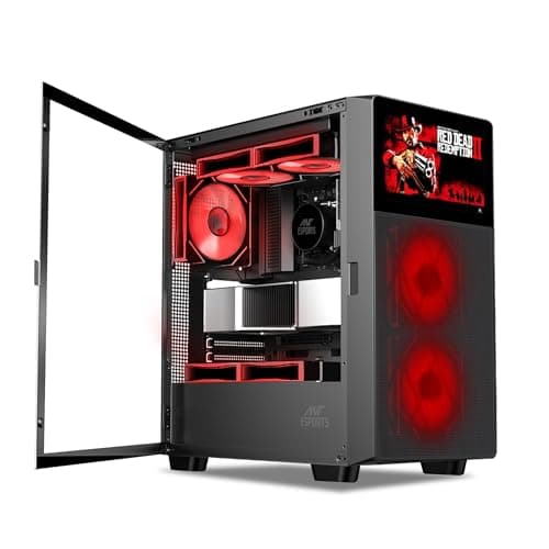 Ant Esports ICE Digital C3 ATX Computer Case/Gaming Cabinet - Black | Support ATX, Micro-ATX, Mini-ITX, Pre-Installed 2 Front Fans & 1 Rear ARGB Fans