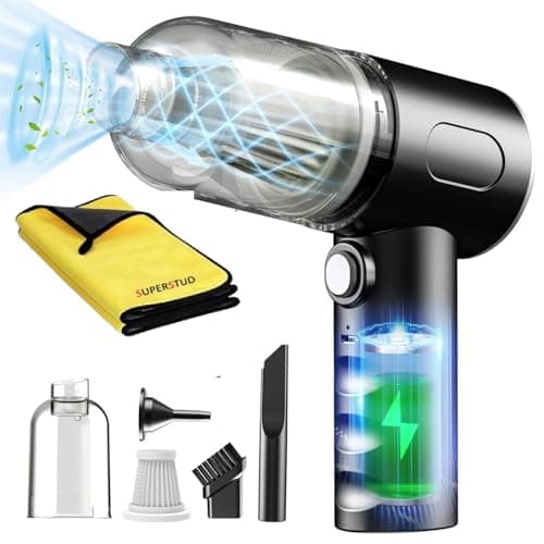Car Vacuum Cleaner 3 in 1 + Car Dust Microfiber Cloth || Vacuum Cleaner for Home Use Wet and Dry With Dust Removal Cloth for Home/Cars/SUV/All Types of Vehical - || Best Car Accessories 2026