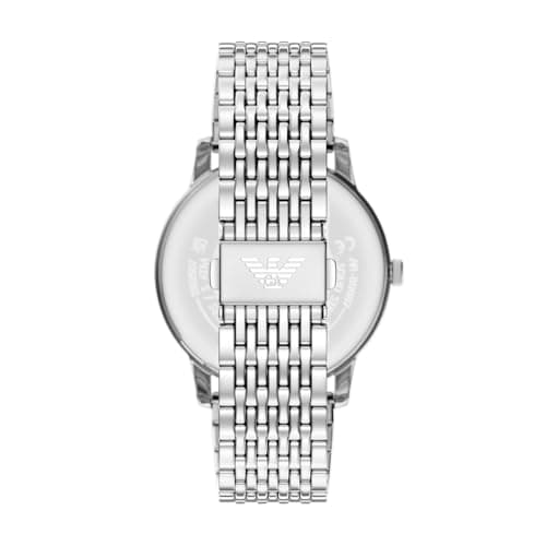Emporio Armani Silver Quartz Stainless Steel Watch AR80087SET 4