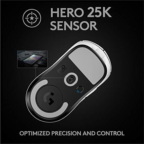 Logitech G USB PRO X Superlight Wireless Gaming Mouse, Ultra Lightweight 63 g, Hero 25K Sensor, 25600 DPI, 5 Programmable Buttons, Long Battery Life, for Esports, Compatible with PC / Mac-White 5