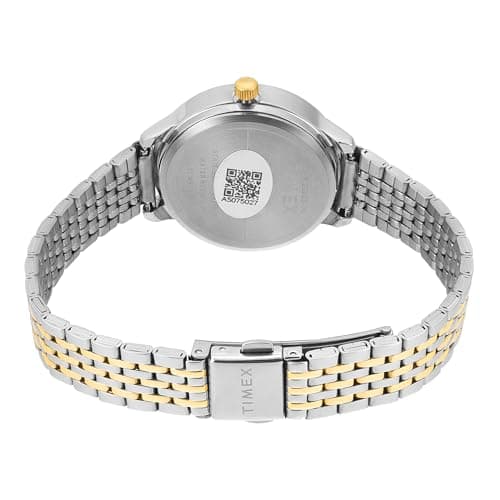 TIMEX Analog Watch for Women with White Round Dial & Silver Stainless Steel Bracelet Band Water Resistant Women's Wrist Watches - TWEL20202 5