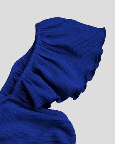 Captain Shah Trendy Crop Top for Women's Solid Ruffle Sleeveless Stylish Knotted Front, Soft high Stretch Cotton Fabric, Summer Casual 4