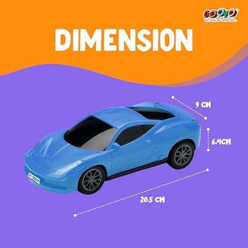 Gooyo GY-231CH Hi-Speed Rechargeable RC Car Toy with Glowing Headlights Feature | User-Friendly RC Car Toy for Kids | Blue | in-Built Battery | Gift Box Packaging 3