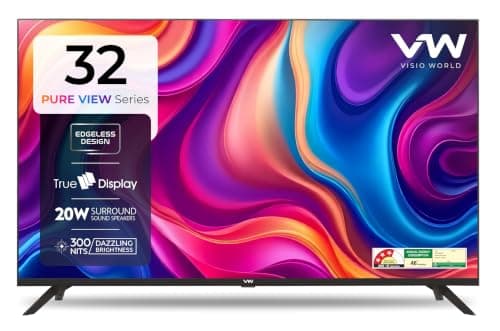 VW 80 cm (32 inches) Frameless Series HD Ready LED TV VW32A (Black)