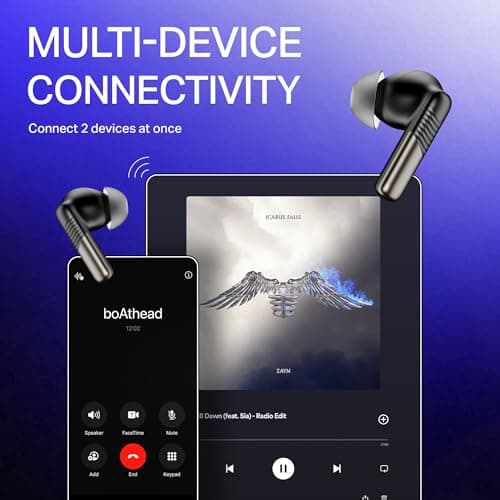 Boat Airdopes Prime 412, 4Mics AI-ENx Tech, 50 Hrs Battery, Multipoint Connectivity,Fast Charge, App Support, Bluetooth Earbuds, TWS Ear Buds Wireless Earphones with mic (Midnight Black) 5