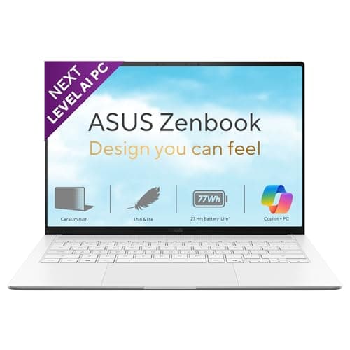 ASUS Zenbook S14 (2026),Intel Core Ultra 9 386H,Intel iGPU,32GB RAM,1TB SSD,3K OLED,Touchscreen,14"(35.5 cm),Windows 11,M365 Basic(1Y),Office 24,Scandinavian White,1.2 Kg,UX5406AA-SU189WS,Copilot+ PC