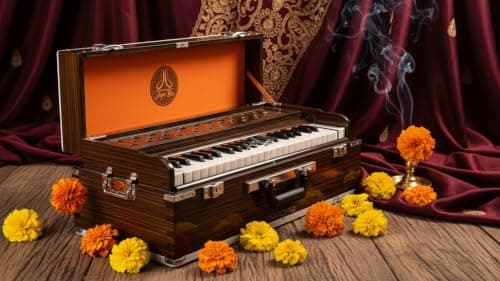 Salablez® Deluxe Harmonium | 7 Bellow | 42 Sur/Keys | With Coupler | Free Padded Carry Bag | ~440Hz Long Sustain Sound | Ideal for Yoga Bhajan Kirtan DJ | For Boys Girls Adults Musical Instrument 3