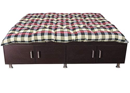 CITIKARTS Soft Cotton Filled Multicolour Double Bed Mattress | Cotton Gadda (6 x 6 ft or 72 x 72 Inch) Double Bed King 2