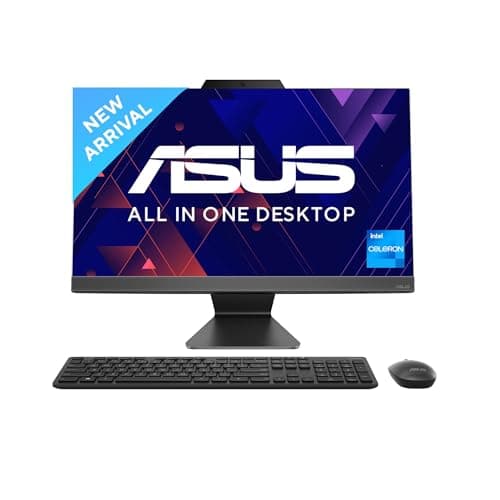 ASUS AIO A3202,21.45" FHD,Intel Celeron 7305, All-in-One PC (8GB/256GB/Windows 11/MS Office 365 Basic (1Year)*/Office 2024/Black/4.84 Kg), with Wireless Keyboard & Wireless Mouse, A3202WBA-BPB009WS