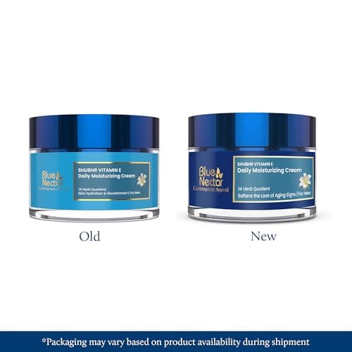 Blue Nectar Face Cream for Men Daily Moisturizing Anti Aging Cream for Men with Face Glow for Oily Skin and Normal Skin (14 Herbs, 50g) 2