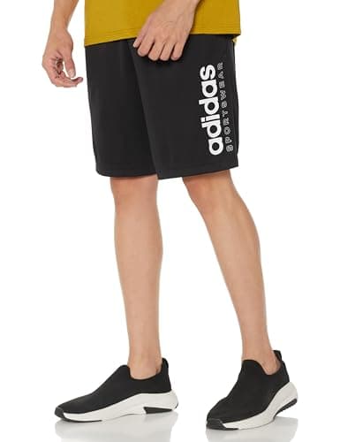 adidas Men M Lin Grfx Sho Casual Printed Polyester Shorts Black- M
