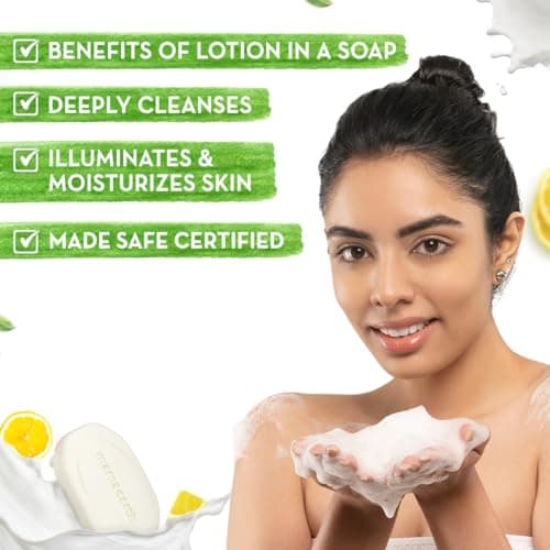 Mamaearth Vitamin C Moisturizing Lotion Soap(Value Pack of 4) - 125 g X 4 Units | Deeply Cleanses | Moisturizing Bathing Bar | Brightens Skin | Nourishes Dry Skin | Non-Drying | 76% TFM Grade 1 Soap 3