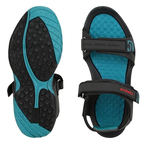 Campus Men's 2GC-18 Outdoor Sandals D.GRY/T.BLU - 9UK/India 3