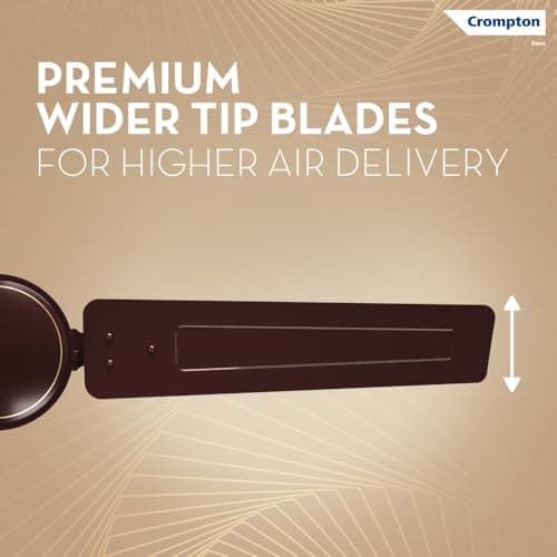 Crompton SUREBREEZE SEA SAPPHIRA 1200 mm Ceiling Fan for Home | BEE Star Rated Energy Efficient Fan | Superior Air Delivery | HighSpeed | 2 Years Warranty | (Lustre Brown), Pack of 1 5