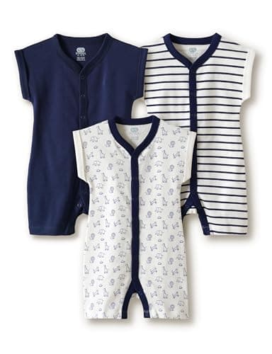 Amazon Brand Symbol Unisex 100% Cotton Half Sleeve Regular Fit Romper (Pack of 3) (SK-BRO-SS26-2003 (0-18M)_WSWPNS_9-12 M)