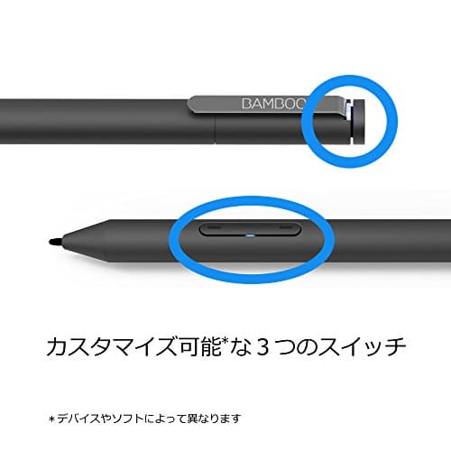 Wacom Bamboo Ink Smart Stylus for Windows 10 Touchscreen Input Devices Surface Pro (Black) 3