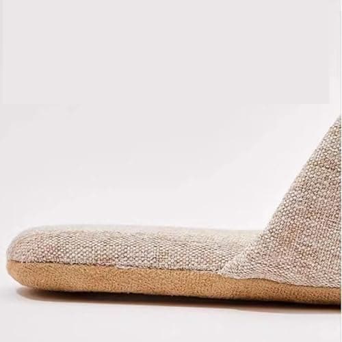 HEAVENGLOW House Slippers Cotton Linen for Men Women Japanese Home Slippers Slides Beige 42 43|Clothing, Shoes & Accessories|Womens Shoes|Slippers|Package Includes:1 Pair of Indoor Slippers 4