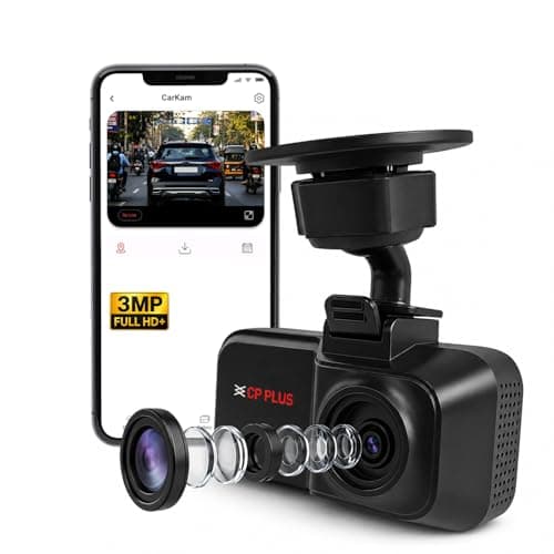 CP PLUS Dash Cam for Car CP-W310 | 3MP Full HD+ Single Channel Dashcam | 1296P Recording | Built-in Microphone | WiFi (AP Mode) | G-Sensor | Night Vision | 137° Wide View Angle | Supports 1TB SD Card