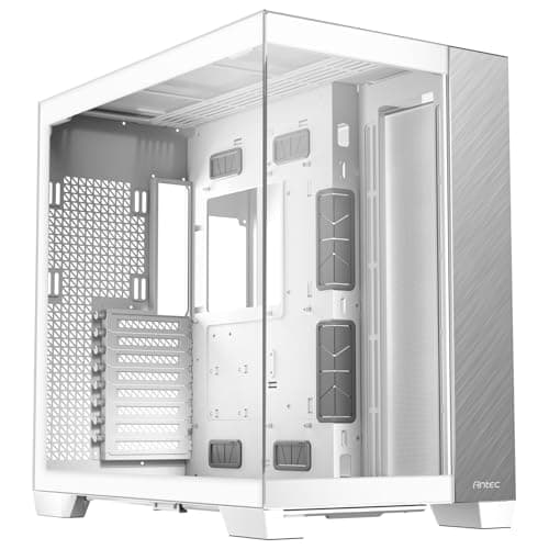 Antec C8 Aluminium ATX Mid Tower PC Case White 270 Degree Panoramic Glass Dual Chamber Design