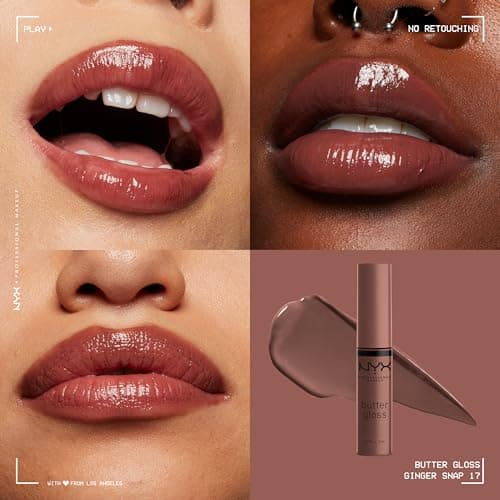 Nyx Professional Makeup Butter Lip Gloss, Sheer Finish - Ginger Snap, 8ml 3
