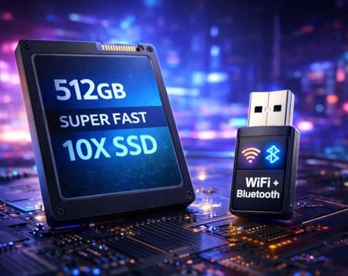 (Core i5-4590 Desktop PC)|16GB RAM | 512GB SSD | HDMI | VGA | USB 3.0 |RGB Light |Gigabit LAN| WiFi+Bluetooth|Windows 11 Ready |Office 19 |High-Performance Office & Home PC 4