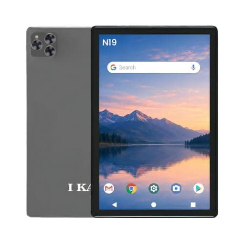 IKALL N19 10.1-Inch Android Tablet | Fast Octa-Core Performance | 4GB RAM, 64GB ROM | 13MP Rear + 8MP Front Camera | Long-Lasting 6000mAh Battery | WiFi & 4G Calling – Gray