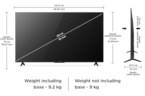 TCL 139 cm (55 inches) 4K UHD Smart QLED Google TV 55T6C 6
