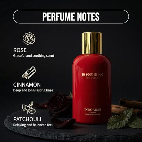 INDOARAB Premium ROSS & BOSS Perfume 100ML | Sweet Fragrance for Men & Women | Rose, Vanilla, Cinnamon & Patchouli Notes | Long Lasting 6-7 Hours | Unisex Luxury Perfume 2