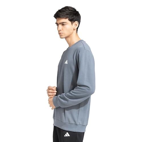 adidas Men's M Crew Logo Sw Sports Sweatshirts, Black, Large 3