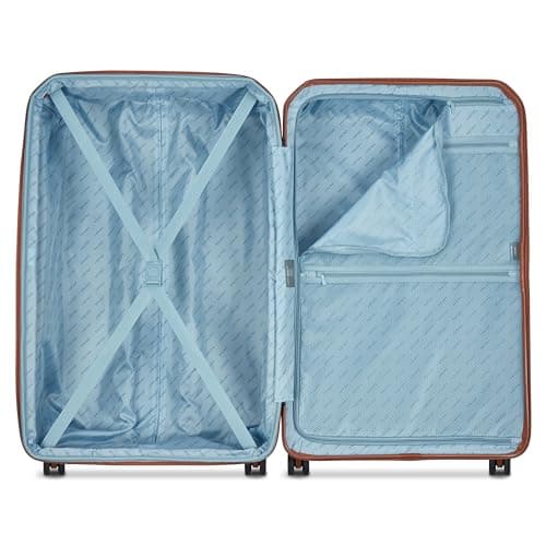 DELSEY PARIS Paulette 81 cms Large Check-in ABS/Polycarbonate Hard Sided 8 Wheels and Expandable Spinner Suitcase/Trolley Bag for Travel with TSA Lock- Angora 3