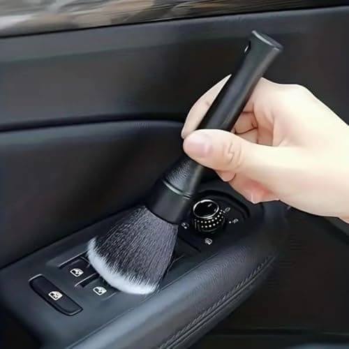 T TOPLINE Long Handle Car Cleaning Brush | Interior Dust Brush | Soft Bristle Car Detailing Brush for Dashboard | Dusting Tool for Interior Cleaning | Long Car Interior Soft Brush 3
