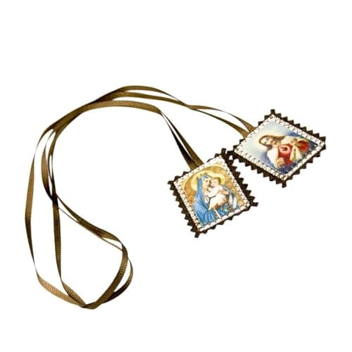 ZOOMELLA Scapulars Catholic Traditional Scapular for Our Lady of Mount Woman Man|Collectibles |Amulets, Pendants & Charms 2