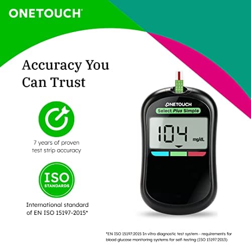 OneTouch Select Plus Test Strips | Pack of 50 Strips | Blood Sugar Test Machine Testing Strips | Global Iconic Brand | For use with OneTouch Select Plus Simple Glucometer 5