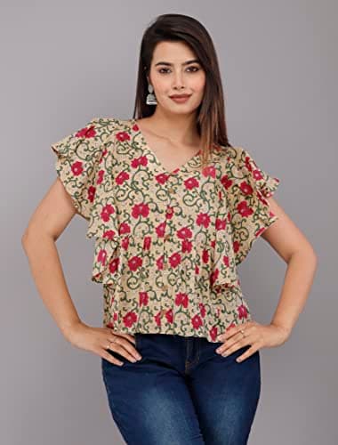 Women Tops (X-Large, Cream) 3